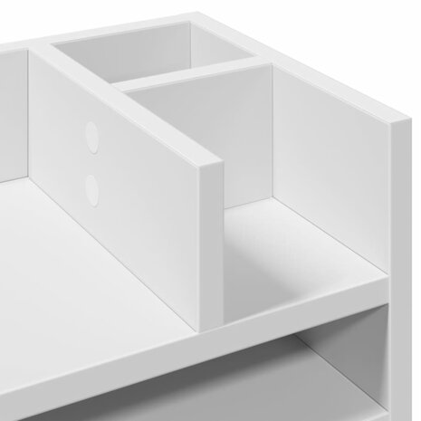 Bureau organiser 44,5x24x25 cm bewerkt hout wit 7