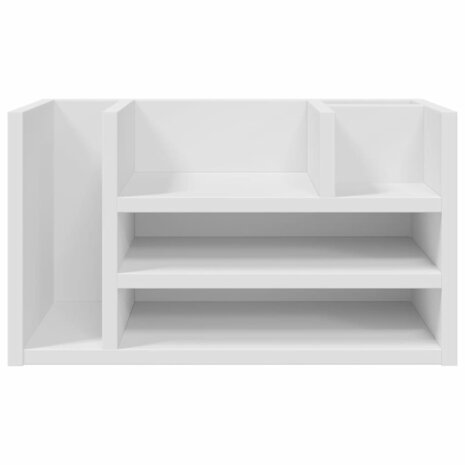 Bureau organiser 44,5x24x25 cm bewerkt hout betongrijs 4