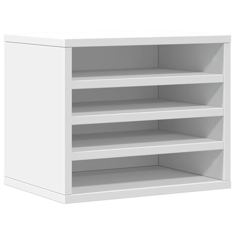 Bureau organiser 36x26x29,5 cm bewerkt hout wit 2