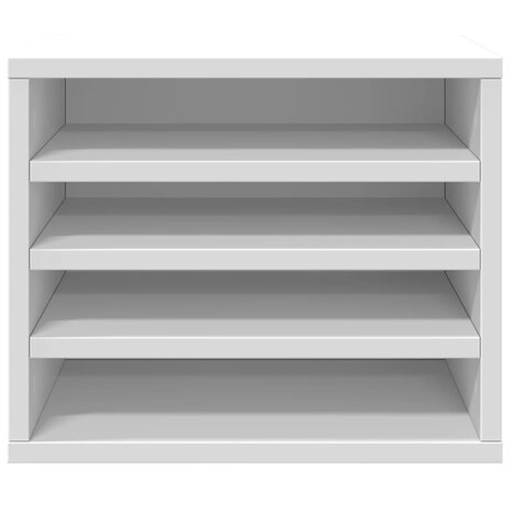 Bureau organiser 36x26x29,5 cm bewerkt hout wit 4