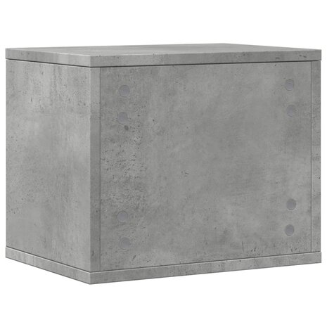 Bureau organiser 36x26x29,5 cm bewerkt hout betongrijs 6