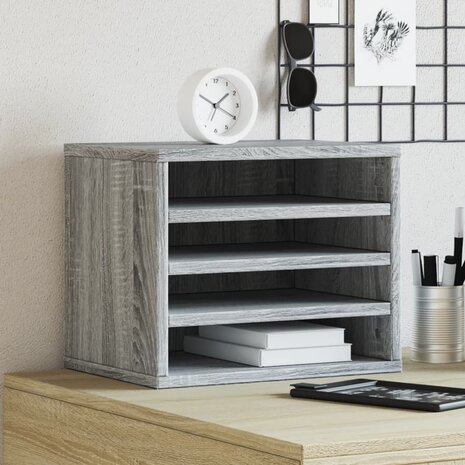 Bureau organiser 36x26x29,5 cm bewerkt hout grijs sonoma eiken 1
