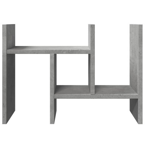 Bureau organiser 34,5x15,5x35,5 cm bewerkt hout betongrijs 5