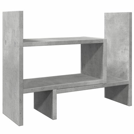 Bureau organiser 38,5x17x39 cm bewerkt hout betongrijs 2