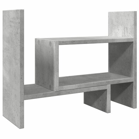 Bureau organiser 38,5x17x39 cm bewerkt hout betongrijs 7