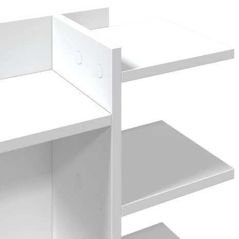 Bureau organiser 42x21,5x42 cm bewerkt hout wit 7
