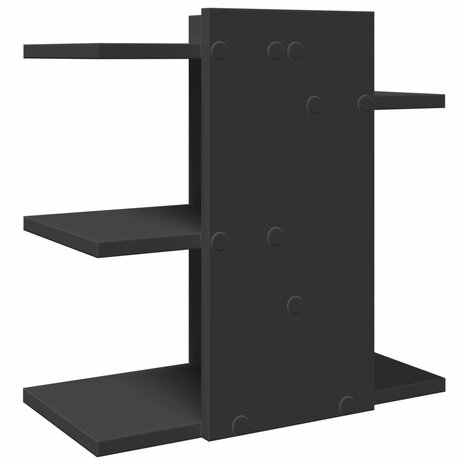 Bureau organiser 42x21,5x42 cm bewerkt hout zwart 6