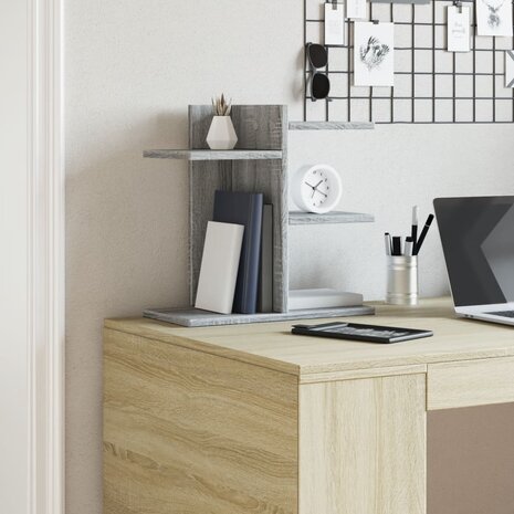Bureau organiser 42x21,5x42 cm bewerkt hout grijs sonoma eiken 3