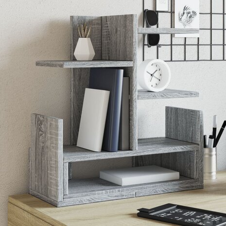 Bureau organiser 49x20x52,5 cm bewerkt hout grijs sonoma eiken 1