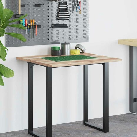 Bureaublad 100x60x2 cm onbehandeld massief acaciahout 3