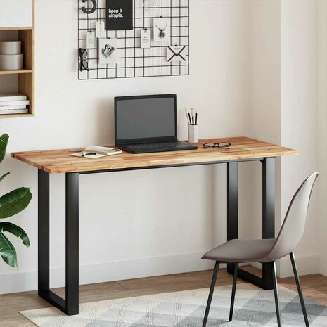 Bureaublad met olieafwerking 120x60x2 cm massief acaciahout 2