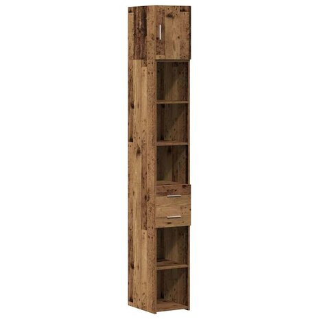 Slanke Opbergkast Oud hout 30 x 42.5 x 225 cm Bewerkt hout 2