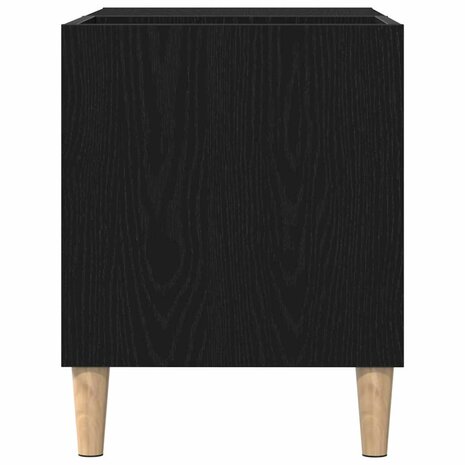 Platenkast met plank Zwart eiken 84.5 x 38 x 48 cm Bewerkt hout 7