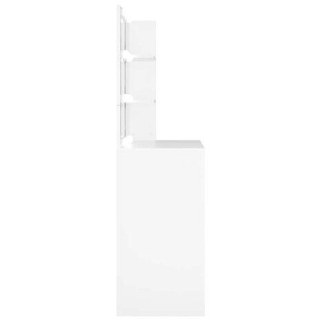 Kaptafel met LED-verlichting 74,5x40x141 cm wit 9
