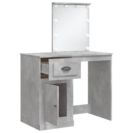 Kaptafel met LED-verlichting 90x42x132,5 cm betongrijs 4