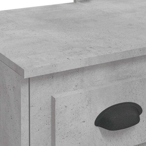 Kaptafel met LED-verlichting 90x42x132,5 cm betongrijs 8