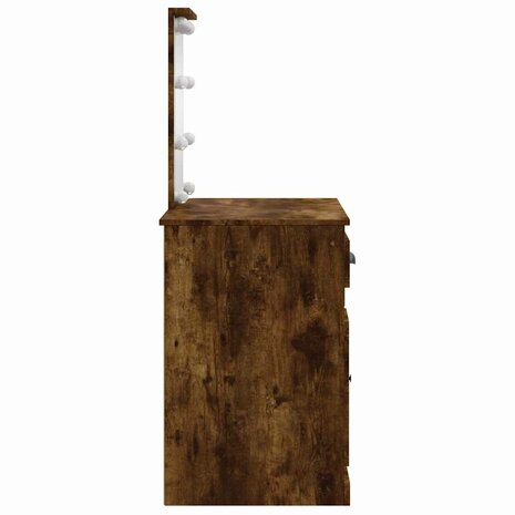 Kaptafel met LED-verlichting 90x42x132,5 cm gerookt eikenkleur 6