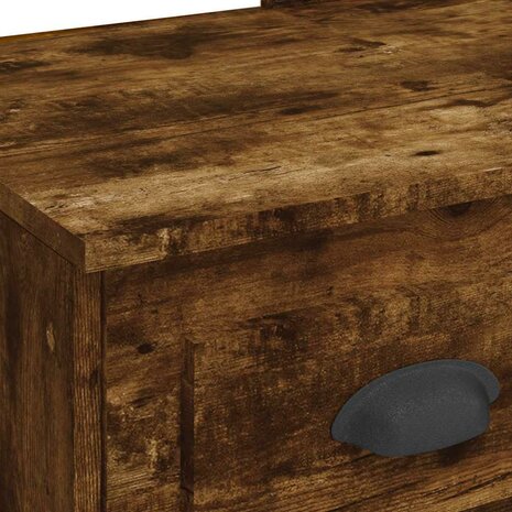 Kaptafel met LED-verlichting 90x42x132,5 cm gerookt eikenkleur 9