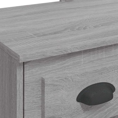 Kaptafel met LED-verlichting 90x42x132,5 cm grijs sonoma 8