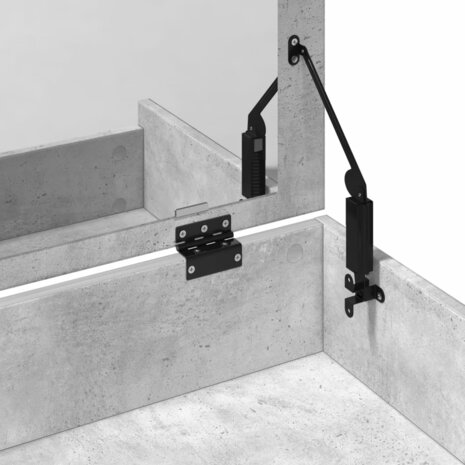 Kaptafel met krukje 60x40x113,5 cm betongrijs 9
