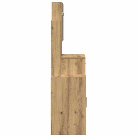 Kaptafel artisanaal eikenkleurig 80 x 35 x 132 cm Bewerkt hout 8