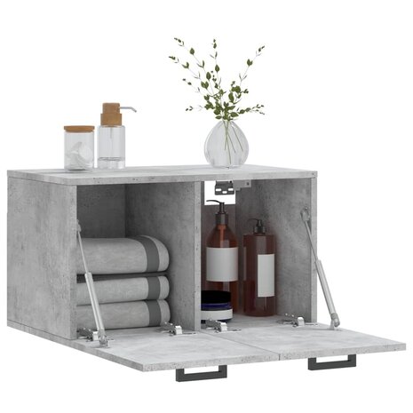 Wandkast 60x36,5x35 cm bewerkt hout betongrijs 4
