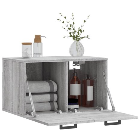 Wandkast 60x36,5x35 cm bewerkt hout grijs sonoma eikenkleurig 4