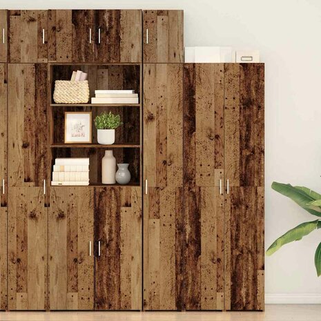 Wandkast Wandgemonteerd Oud hout 30 x 42.5 x 40 cm Bewerkt hout 1