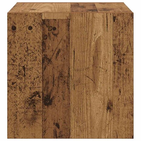 Wandkast Oud hout 37 x 37 x 37 cm Bewerkt hout 7