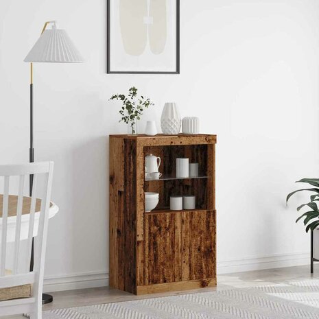 Bijzetkast Oud hout 60.5 x 37 x 100 cm Bewerkt hout 1