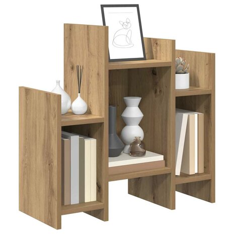 Bijzetkast artisanaal eikenkleurig 60 x 26 x 60 cm Bewerkt hout 3