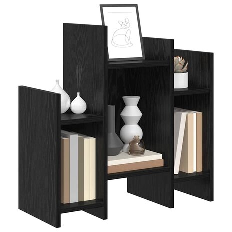 Bijzetkast Zwart eiken 60 x 26 x 60 cm Bewerkt hout 3