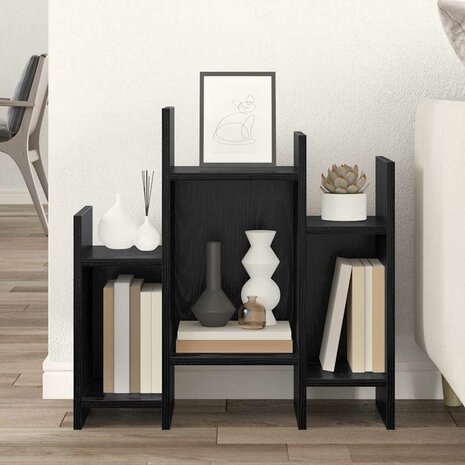 Bijzetkast Zwart eiken 60 x 26 x 60 cm Bewerkt hout 4