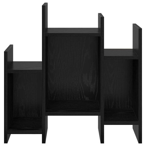 Bijzetkast Zwart eiken 60 x 26 x 60 cm Bewerkt hout 5