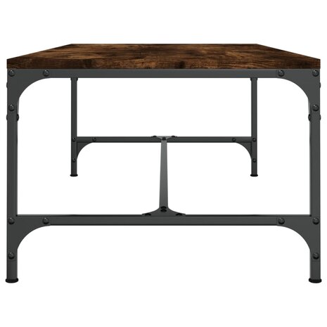 Salontafel 100x50x35 cm bewerkt hout gerookt eikenkleurig 5