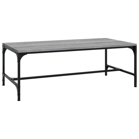 Salontafel 100x50x35 cm bewerkt hout grijs sonoma 2
