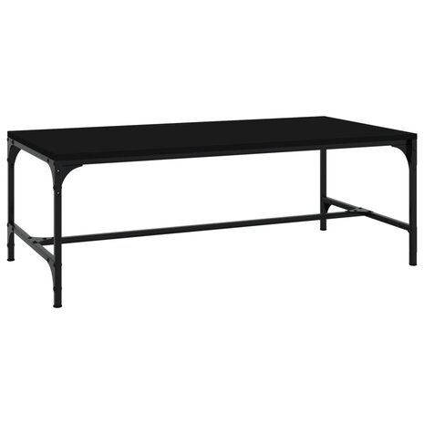Salontafel 80x50x35 cm bewerkt hout zwart 2