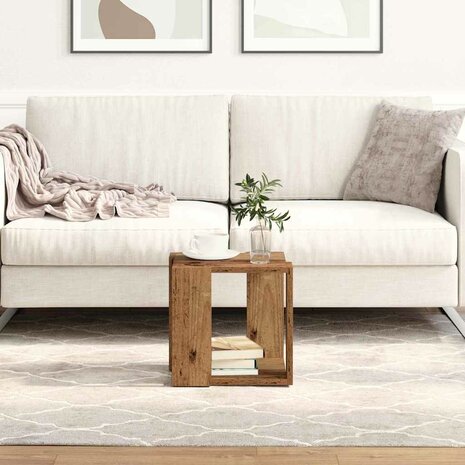 Salontafel Oud hout 32 x 32 x 30 cm Bewerkt hout 1