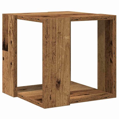 Salontafel Oud hout 32 x 32 x 30 cm Bewerkt hout 2