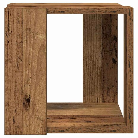 Salontafel Oud hout 32 x 32 x 30 cm Bewerkt hout 5