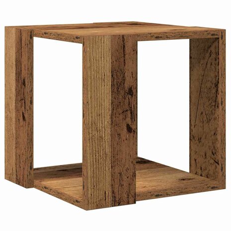Salontafel Oud hout 32 x 32 x 30 cm Bewerkt hout 7