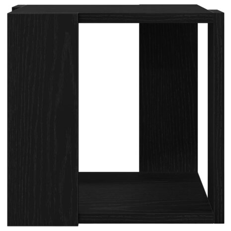 Salontafel Zwart eiken 32 x 32 x 30 cm Bewerkt hout 5