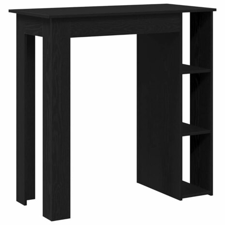 Bartafel met plank Zwart eiken 102 x 50 x 103.5 cm Bewerkt hout 5
