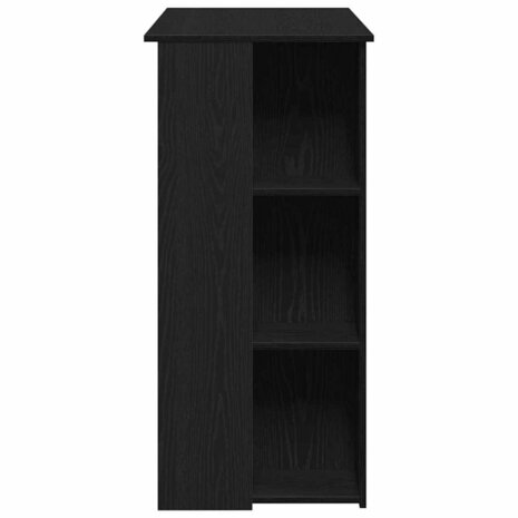 Bartafel met plank Zwart eiken 102 x 50 x 103.5 cm Bewerkt hout 7