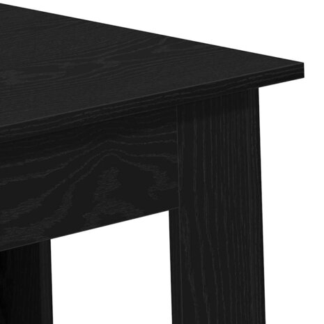 Bartafel met plank Zwart eiken 102 x 50 x 103.5 cm Bewerkt hout 8