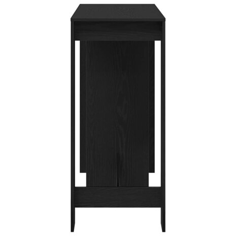 Bartafel met plank Zwart Eiken 124 x 46 x 103.5 cm Bewerkt hout 7
