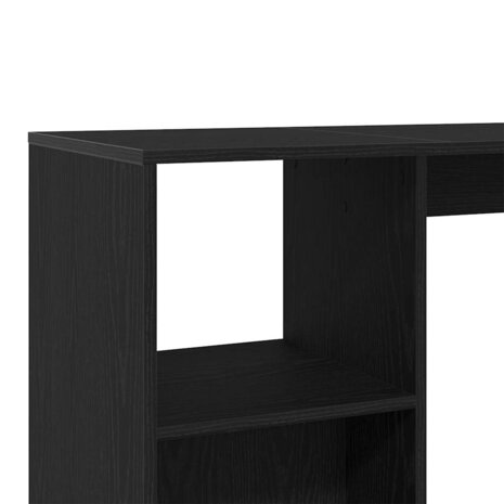 Bartafel met plank Zwart Eiken 124 x 46 x 103.5 cm Bewerkt hout 8