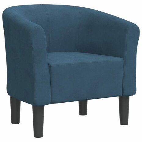 Kuipstoel fluweel donkerblauw 2