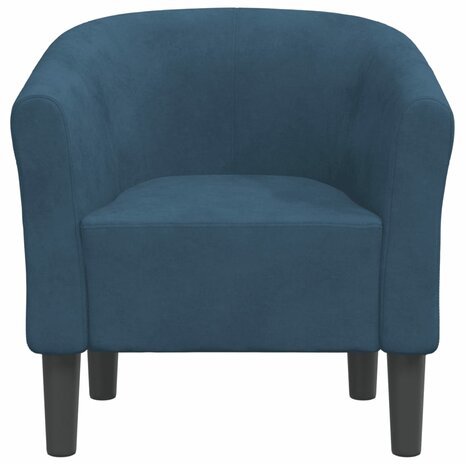 Kuipstoel fluweel donkerblauw 3