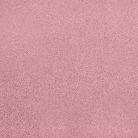 Kuipstoel met voetenbank fluweel roze 7
